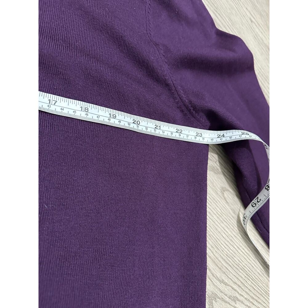 Brooks Brothers Sweater Mens XLarge Purple Saxxon Wool Crew Neck Career Casual - Picture 6 of 7
